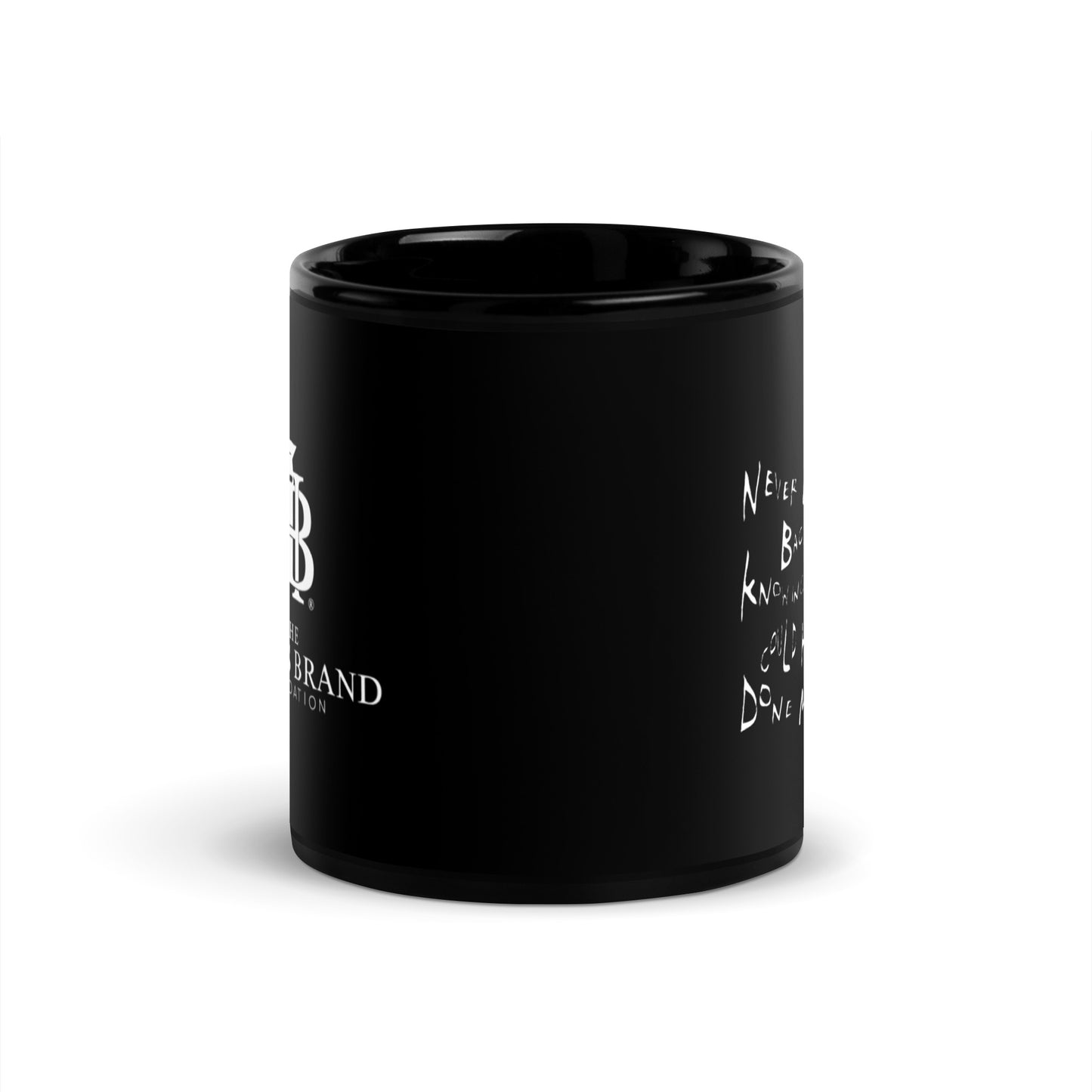 THBF Black Ceramic Mug "Never"