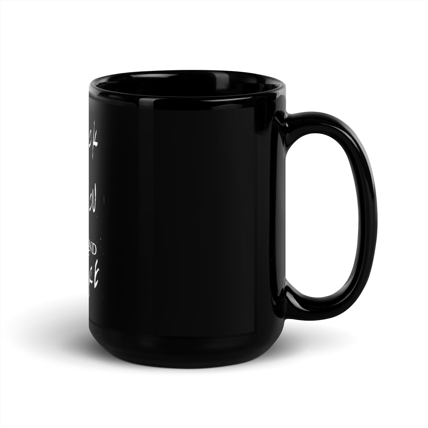 THBF Black Ceramic Mug "Never"